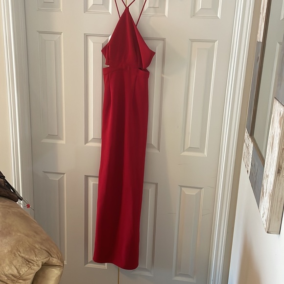 Minuet Formal Red Dress with Cut-Out Sides - Small - Picture 3 of 4